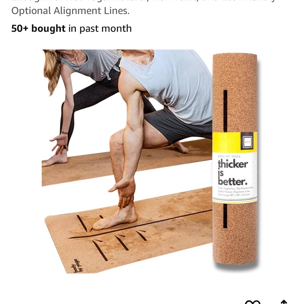 Eco-Friendly Cork Yoga Mat - Natural Brown